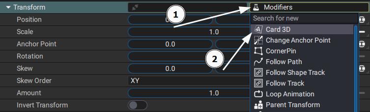 Adding a Card 3D Modifier